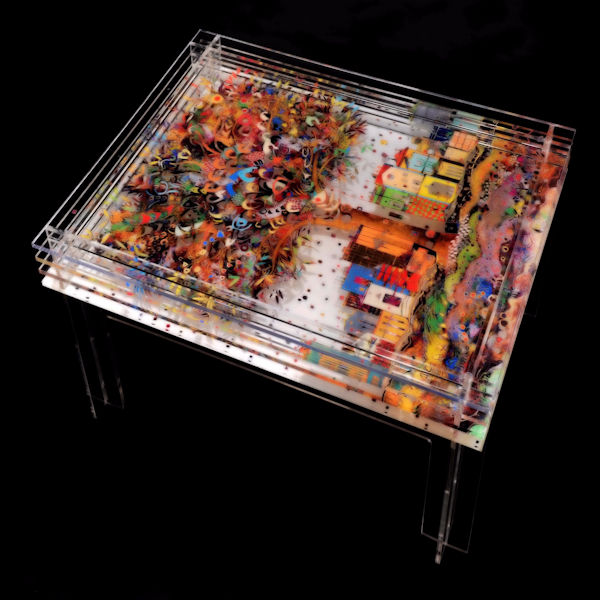 impression numerique sur plexi tableau oeuvre d art luminaire vitrine presentoir sur mesure